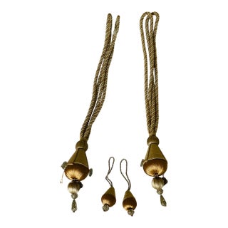 Bronze Silk Tiebacks With Extra Pair of Tassels For Sale