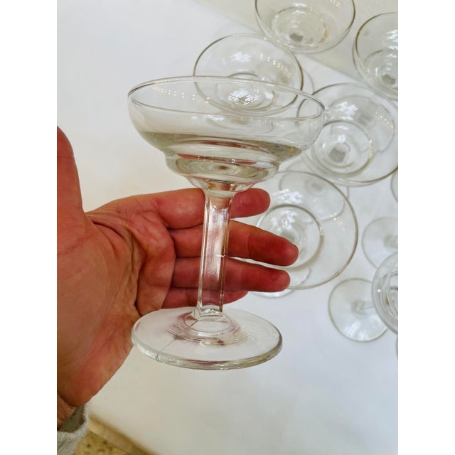 Art Deco Glasses in Pressed Glass, France, 1920s, Set of 18 For Sale - Image 11 of 14