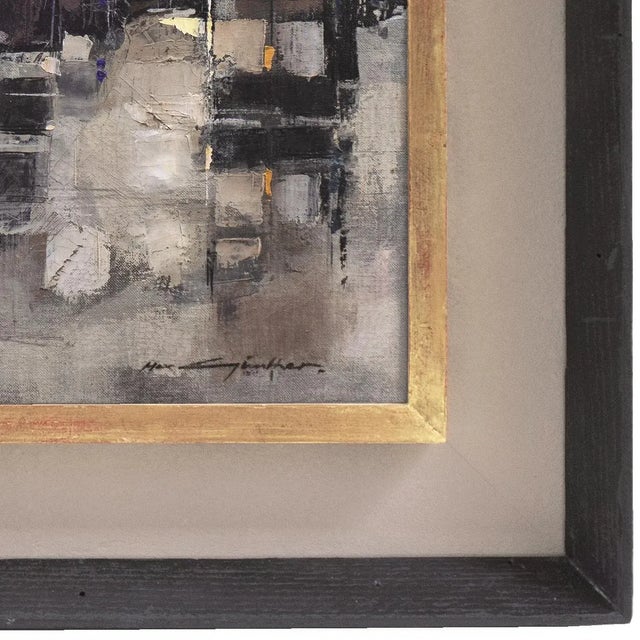 Mid-Century Modern 'Abstracted Cityscape' by Max Gunther, 1958, Ex-David Rockefeller Collection, Rome, Paris, Benezit For Sale - Image 3 of 12