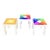 MCM Trio of Mod Pop Art Side Tables Plastic Square Parsons Style After Kartell or Syroco For Sale