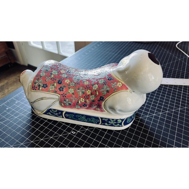 Japanese Vintage Porcelain Japanese Takmakura Geisha Girl Neck Rest For Sale - Image 3 of 8