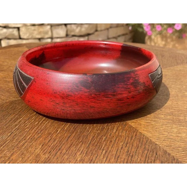 Glass Art Deco Red Glass Cup from Legras For Sale - Image 7 of 12