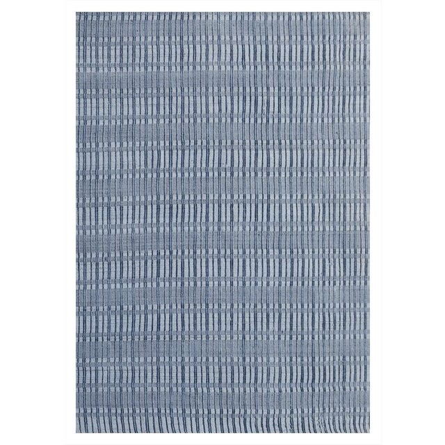 Hand-Knotted Wool & Bamboo Silk Modern Rug - 8′ × 9′11″ For Sale - Image 4 of 4