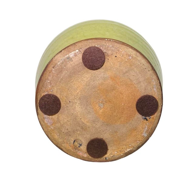 Green Vintage Urban Trends Decorative Ceramic Tuscan Green Vase With Coiled Handle For Sale - Image 8 of 8