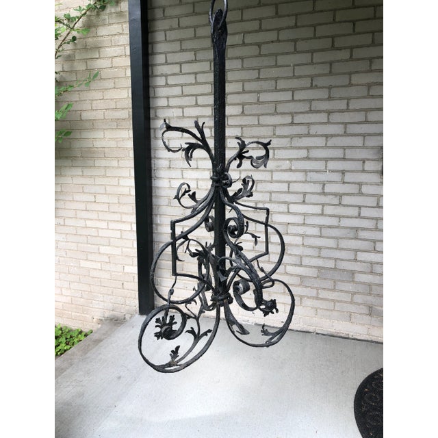 French Hand Forged Wrought Iron Cremaillere Kitchen Tool Holder For Sale - Image 13 of 13