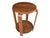 1930s 1930s French Art Deco Walnut Side Table With Sculptural Architectural Base- Fully Restored, Open Shelf For Sale - Image 5 of 15