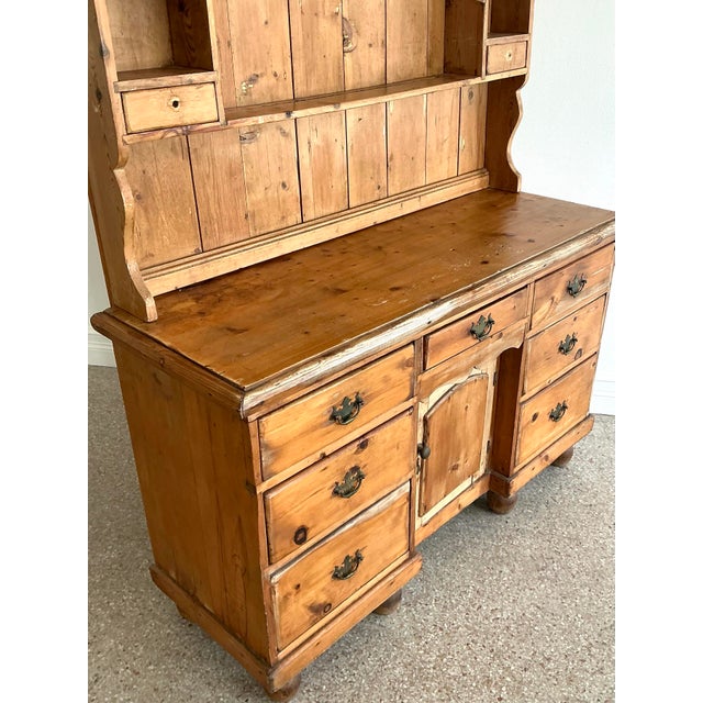 Vintage Primitive Pine Hutch For Sale - Image 9 of 12