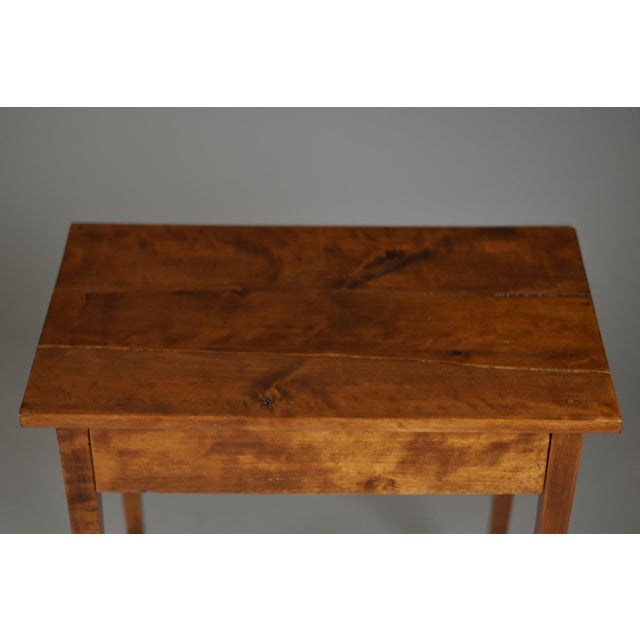 Brown Walnut Side Table with Drawer For Sale - Image 8 of 18