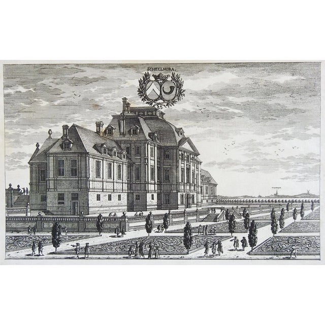Black Antique 1702 Swedish Baroque Architectural Etchings - Set of 3 For Sale - Image 8 of 9