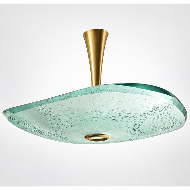 Brass Rare Ceiling Light No. 2067 by Max Ingrand for Fontana Arte 1957 For Sale - Image 8 of 8