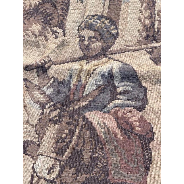 Mid-Century Jacquard Tapestry in the style of Aubusson, 1950s For Sale - Image 10 of 18