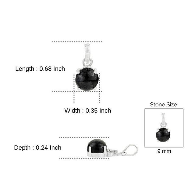 Handmade 3.95 Ct Black Star Pendant Set in 925 Sterling Silver For Sale - Image 10 of 12