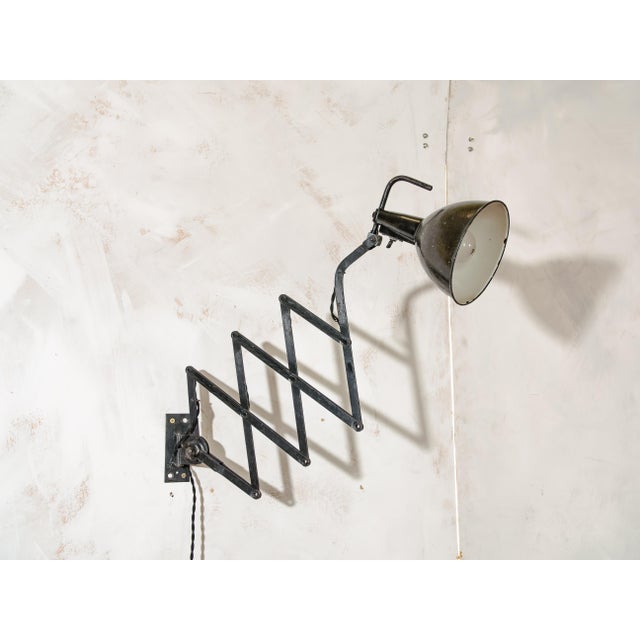 Scissor Wall Lamp by Wilhelm Bader Wagenfeld, 1930s For Sale - Image 11 of 13