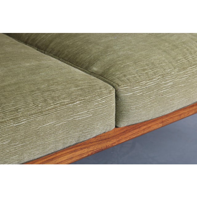 Mid-Century Modern 8 Ft Long Grete Jalk for France and Son Four Seat Sofa Denmark For Sale - Image 3 of 10