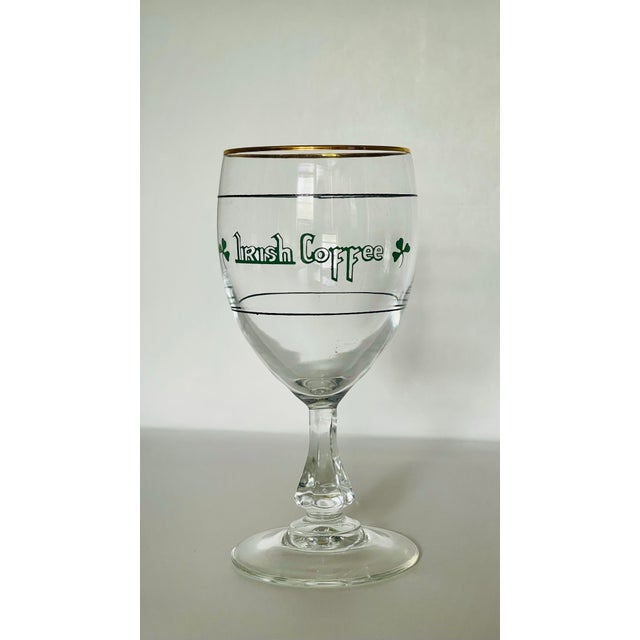 Shabby Chic 1950s Gold Trimmed Irish Coffee Goblets - Set of Three For Sale - Image 3 of 7