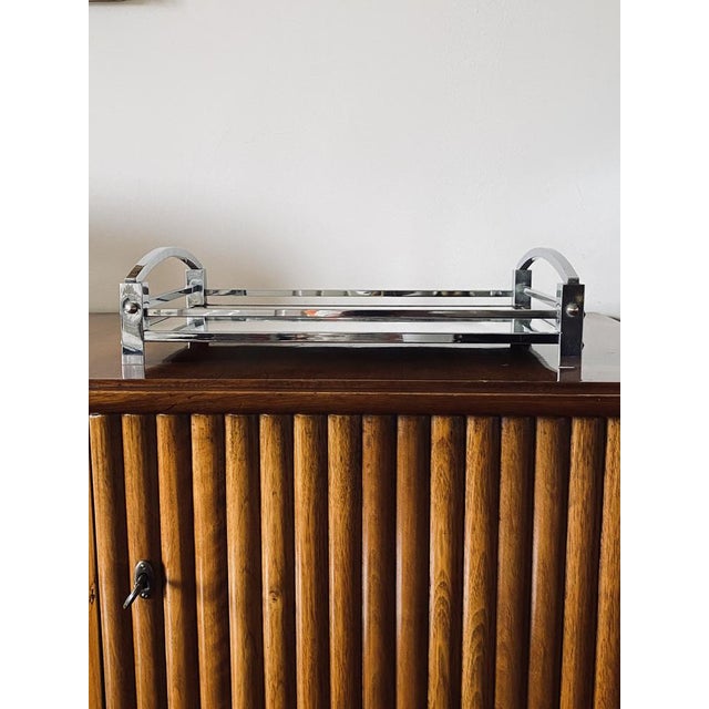 Modernist Mirrored Tray by Jacques Adnet for Maison Adnet, France, 1940-1950 For Sale - Image 14 of 18
