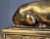 Brass Vintage a & M Leatherlines, New York Brass Sleeping Lion Bookends For Sale - Image 8 of 11