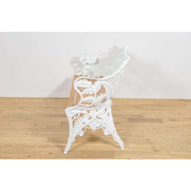 Victorian Coalbrookdale Garden Set with Bench and Armchairs, United Kingdom, 1950s, Set of 3 For Sale - Image 15 of 18