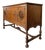 Antique Jacobean Revival Figured Wood Sideboard With Carved Medallions For Sale