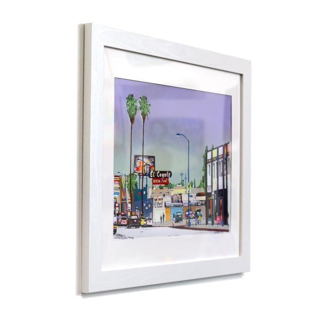 Contemporary This Is Beverly BLVD #43 - Original Los Angeles Cityscape Mixed Media Painting on Paper by Fabio Coruzzi For Sale - Image 3 of 9
