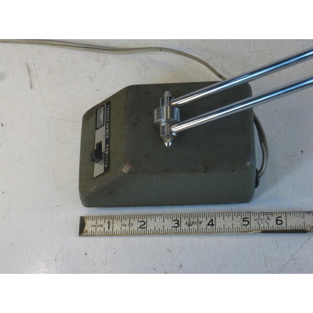 Mid 20th Century Drafting Desk Lamp Vintage Steampunk Small Working For Sale - Image 4 of 12