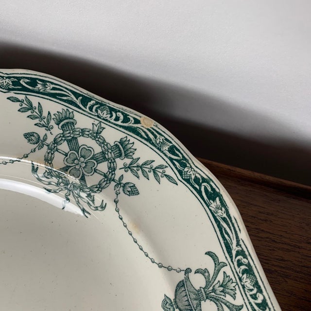 Compiègne Flat and Deep Plates from Longwy Factory, 1890s, Set of 6 For Sale - Image 15 of 18