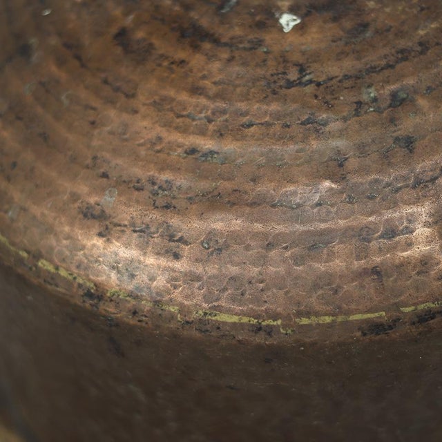 Large 19th Century Hammered Copper Kettle / Pot For Sale - Image 5 of 11