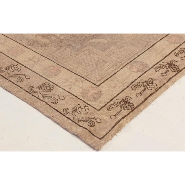 Textile Doris Leslie Blau Midcentury Samarkand Handmade Wool Rug For Sale - Image 7 of 7