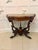 Wood Antique Victorian Burr Walnut Card or Console Table with Carved Basket Base, 1850 For Sale - Image 7 of 16