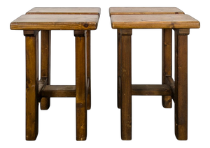 Pine Stools in the style of Charlotte Perriand, Set of 2