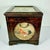 1970s Vintage Farmhouse Arts & Crafts Boho Chic Velvet Lined Rooster Storage Box For Sale - Image 11 of 18