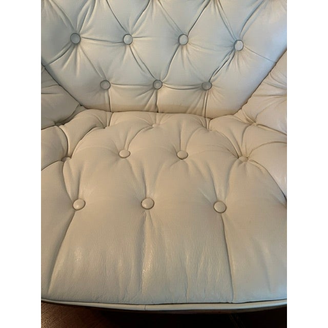George Mulhauser Mid-Century Modern Molded Walnut "Cone" Swivel Lounge Chair in Premium New Leather For Sale - Image 13 of 18