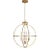 Chapman & Myers for Visual Comfort Signature Lexie 30" Globe Lantern in Gilded Iron For Sale