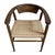 Brown Outdoor Indoor U-Back Woven Seat Mid-Century Coastal Dining Chair For Sale - Image 8 of 14