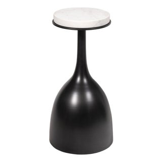 Logan Accent Table, Oil Rubbed Bronze with Marble Top For Sale