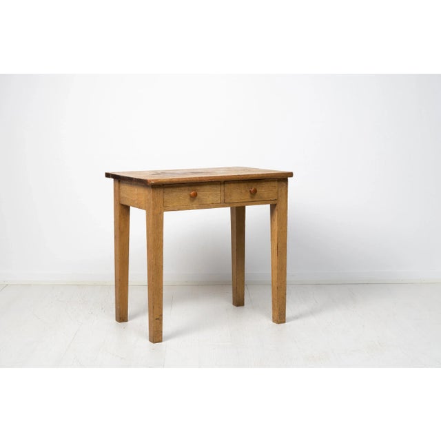 19th Century Simple Swedish Faux Paint Side Table For Sale - Image 4 of 10