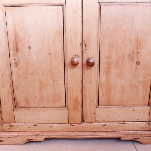 Irish Deal Pine Corner Cupboard With Glass Front Mid 19th Century Chairish