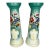 Painted Milk Glass Vases, Set of 2 For Sale