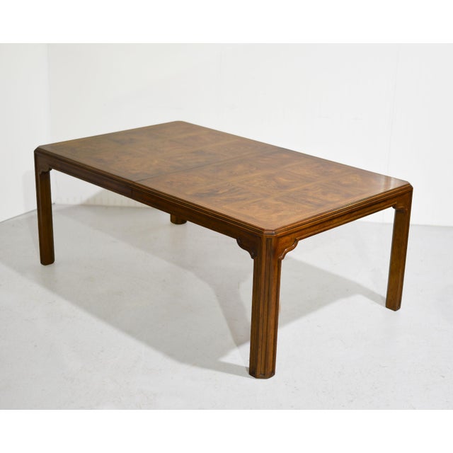 Mid-Century Chin Hua Burlwood Extendable Dining Table Corinthian Collection by Drexel Heritage 141" For Sale - Image 11 of 16