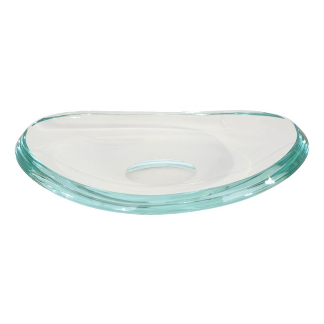 Mid-Century Nile Green Murano Glass Pocket Emptyer from Fontana Arte, Italy, 1960 For Sale
