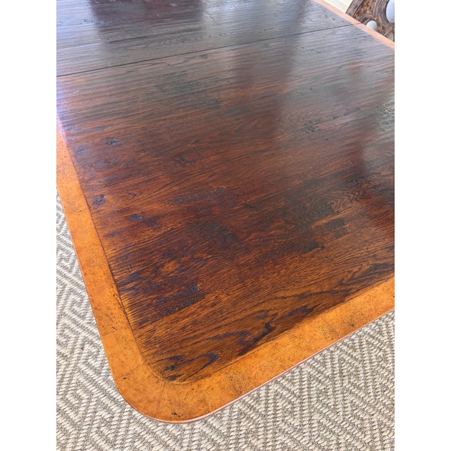 English Custom Made English Extending Dining Table For Sale - Image 3 of 11