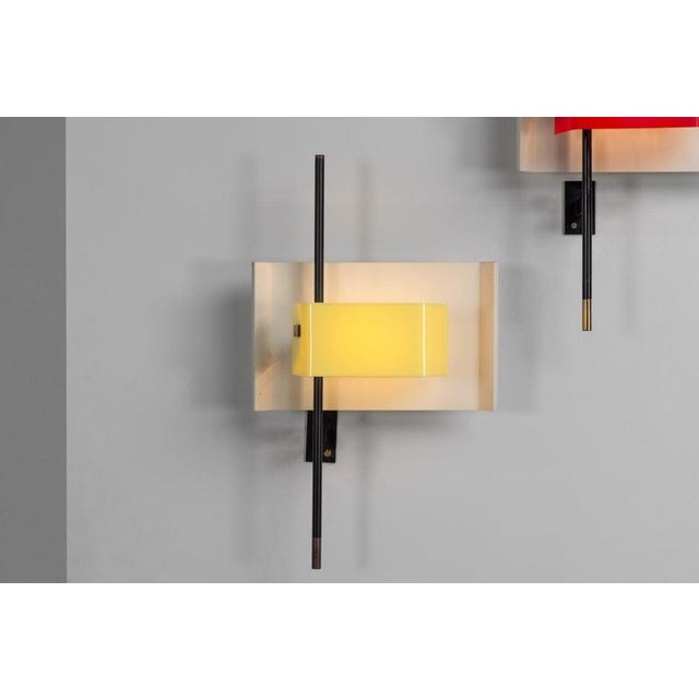 1950s Model 2020 Wall Lamps attributed to Bruno Gatta for Stilnovo, Italy, 1955, Set of 2 For Sale - Image 5 of 16