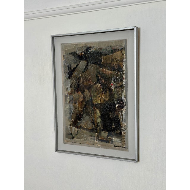 Erik Emanuelsson, Composition, 1960s, Oil on Panel, Framed For Sale - Image 16 of 17