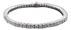 6.53 Ct Princess Cut Diamond Tennis Bracelet