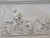 A dramatic vintage Neoclassical-style architectural panel featuring an elaborate raised figural scene surrounded by...