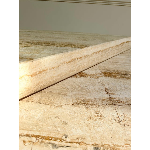 Vintage Italian Travertine Low Triangular Nesting Coffee Tables, 1970s, Set of 2 For Sale - Image 13 of 16
