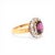 Metal Antique Belle Époque Ring 18k Gold - 2.5ct Rubellite Garnet & 1ct Old Cut, Size 6.5 For Sale - Image 7 of 9