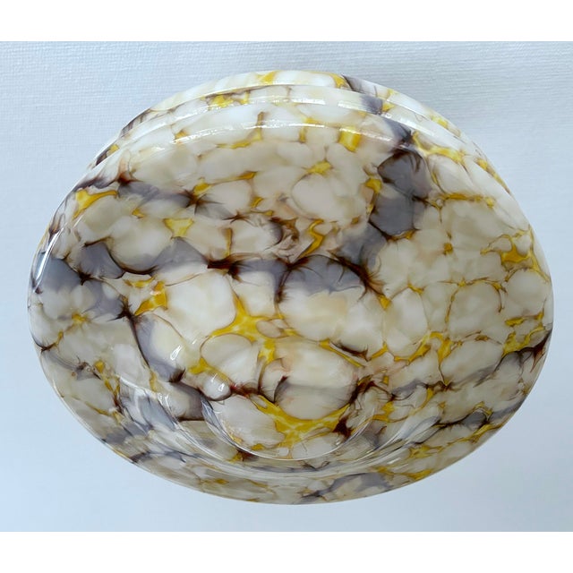 Art Deco Pendant Light in Amber Marble Glass, 1930s For Sale - Image 13 of 18