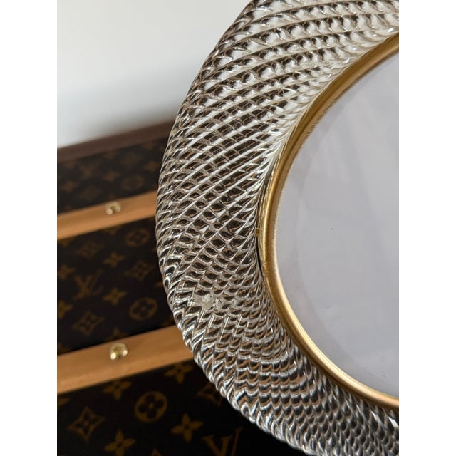 Silver Oval Murano Glass Photo Frame, 2000s For Sale - Image 8 of 14