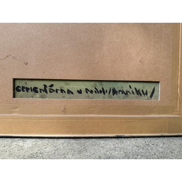 Large Expressionist Factory Painting, Poland For Sale - Image 7 of 10